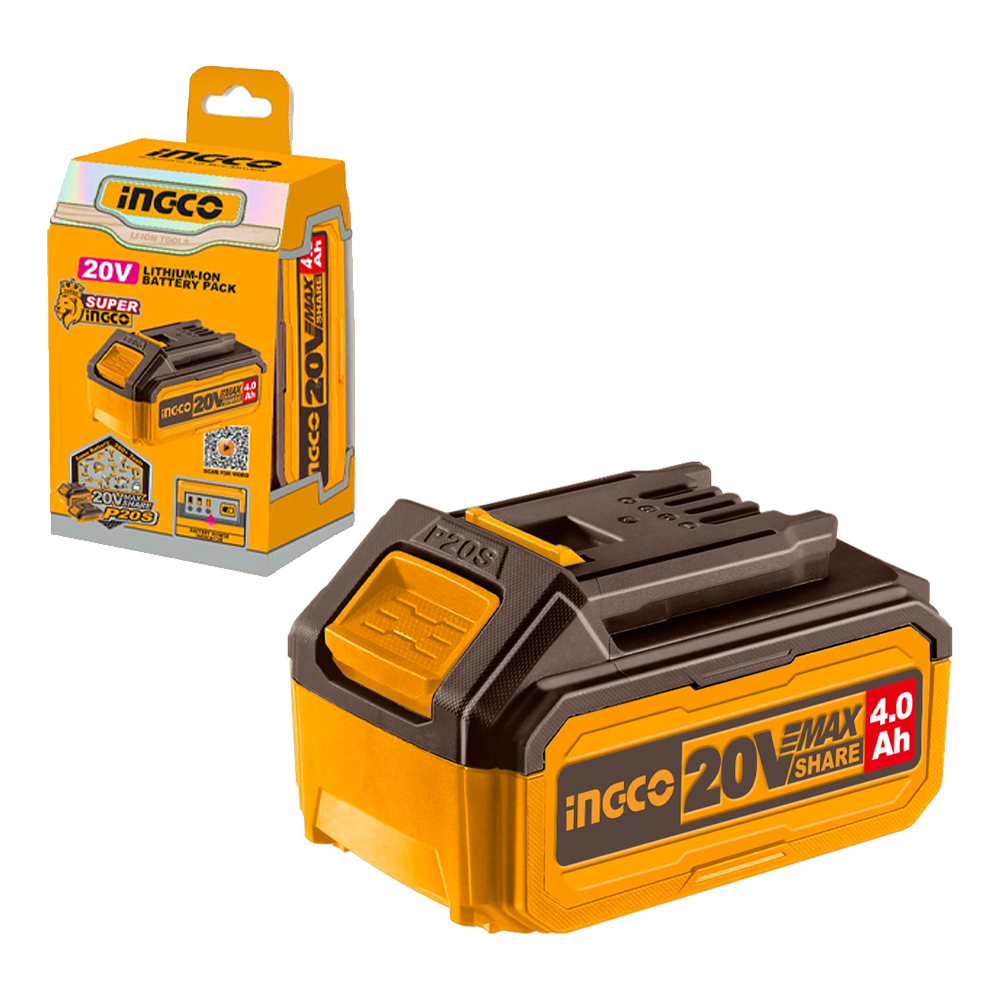 Ingco FBLI20021 Lithium Ion Battery Pack 20V 4.0Ah | Ingco by KHM Megatools Corp. Ingco FBLI20021 Lithium Ion Battery Pack 20V 4.0Ah | Ingco by KHM Megatools Corp.